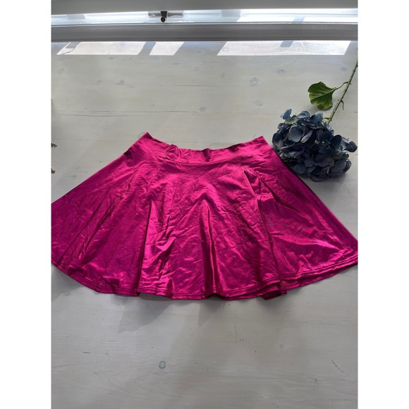Kate Kasin Dresses & Skirts - NEW WITH TAGS!‎ Kate Kasin Skirt Womens M Pink Metallic Pleated Mini Party Dance